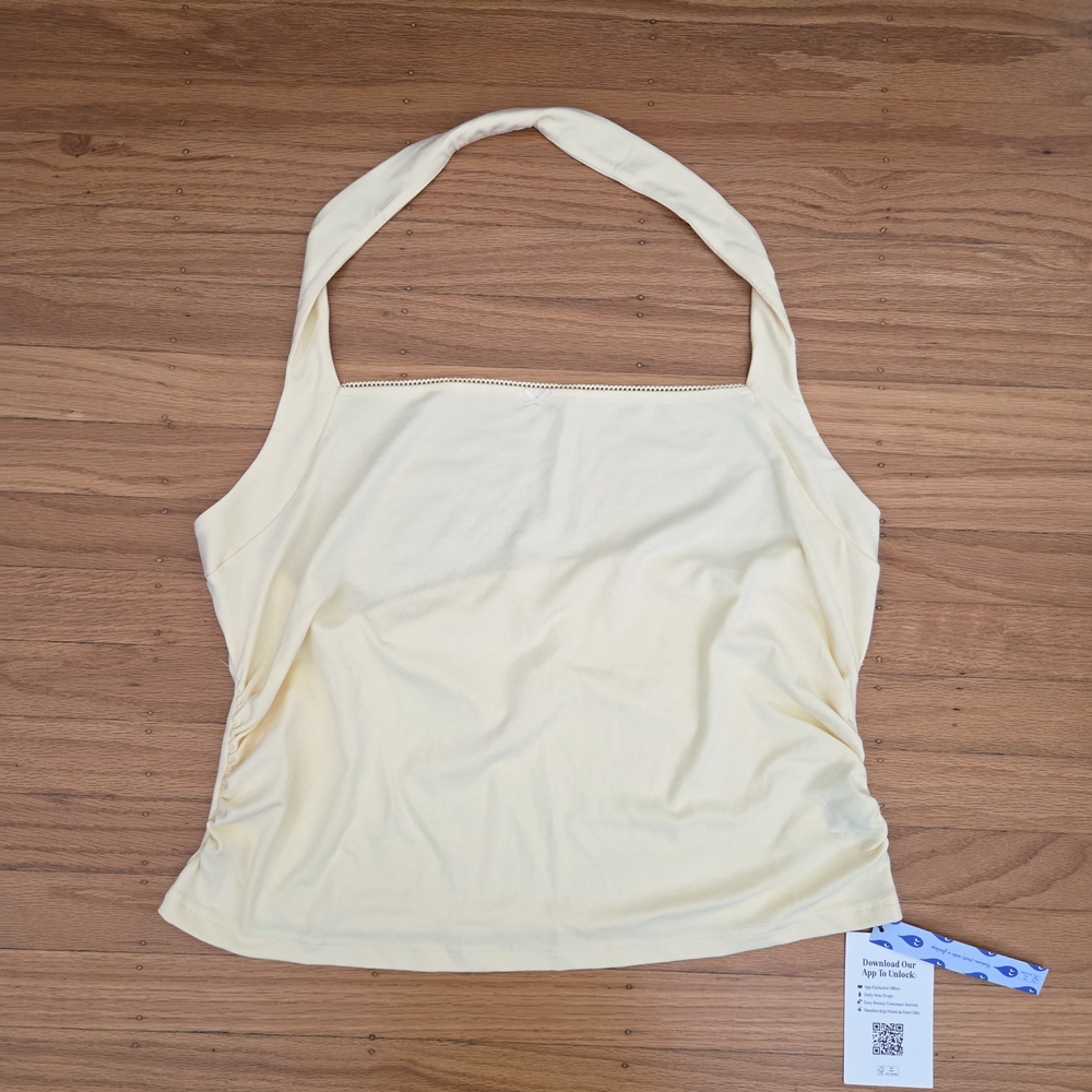 Cider Cream Halter Neck Tank Top